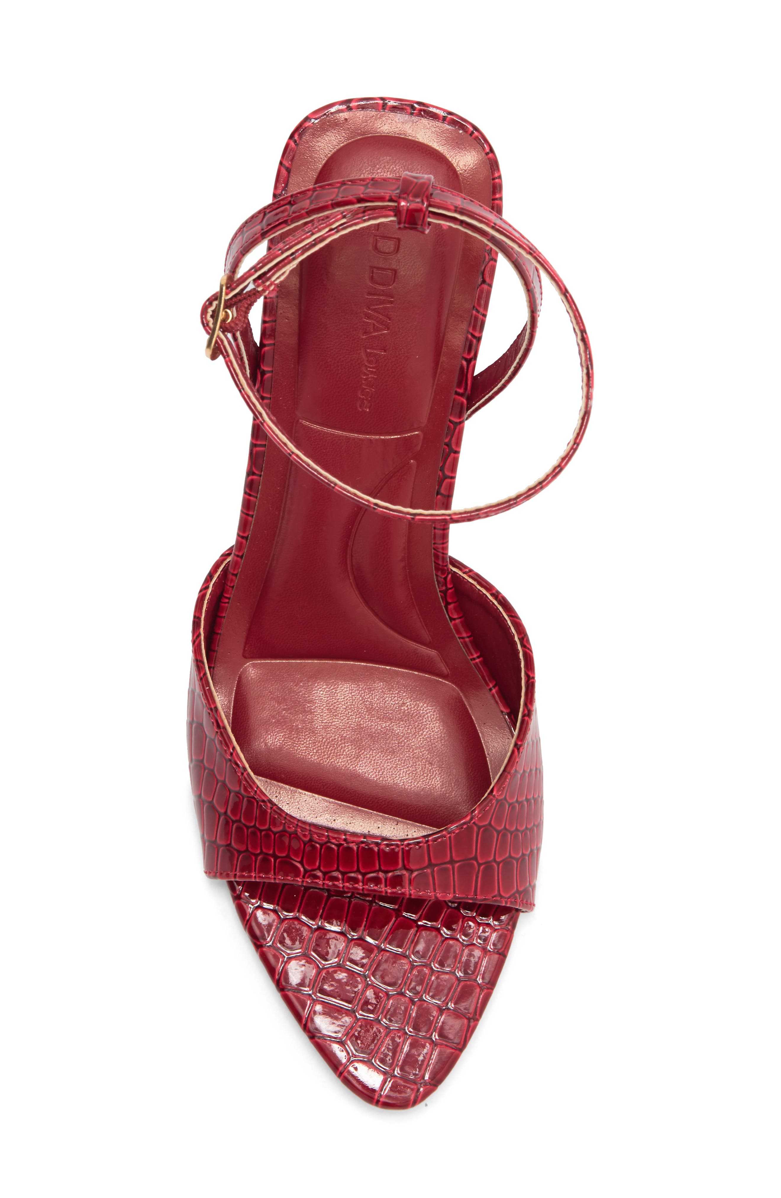 Rave Sandal, Alternate, color, RED CROCO