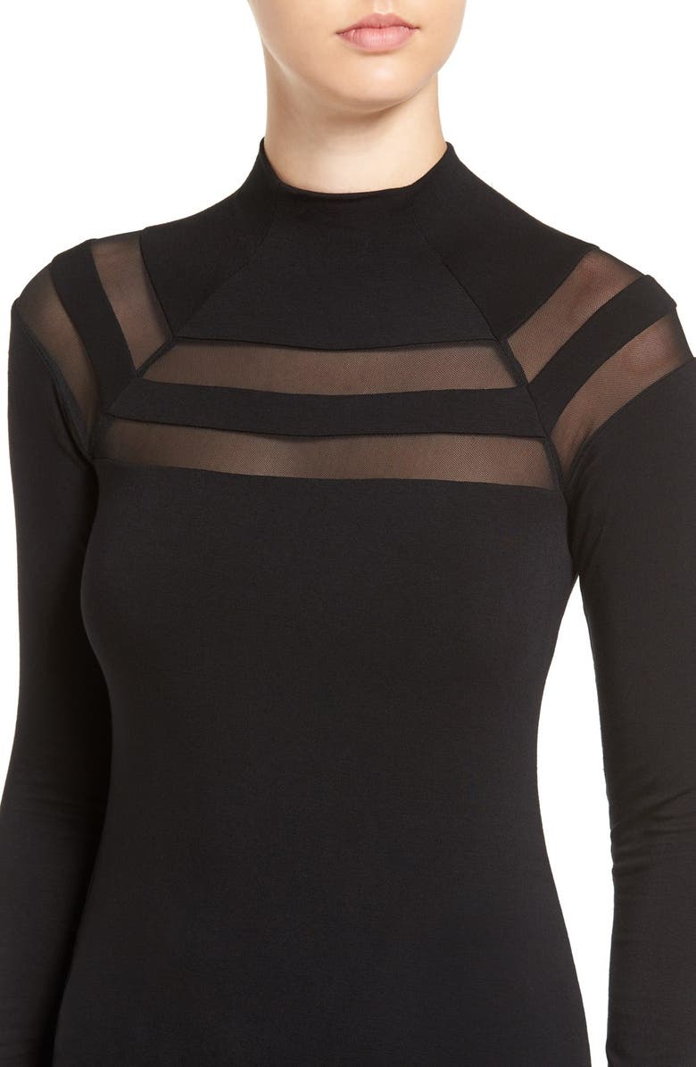 Bailey 44 'Today' Sheer Stripe Mock Neck Top, Alternate, color,