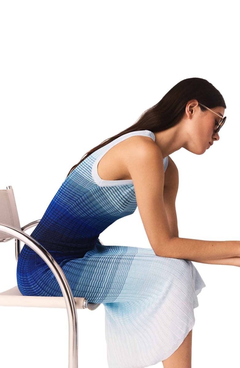 maje Ombré knit maxi dress, Alternate, color, Blue