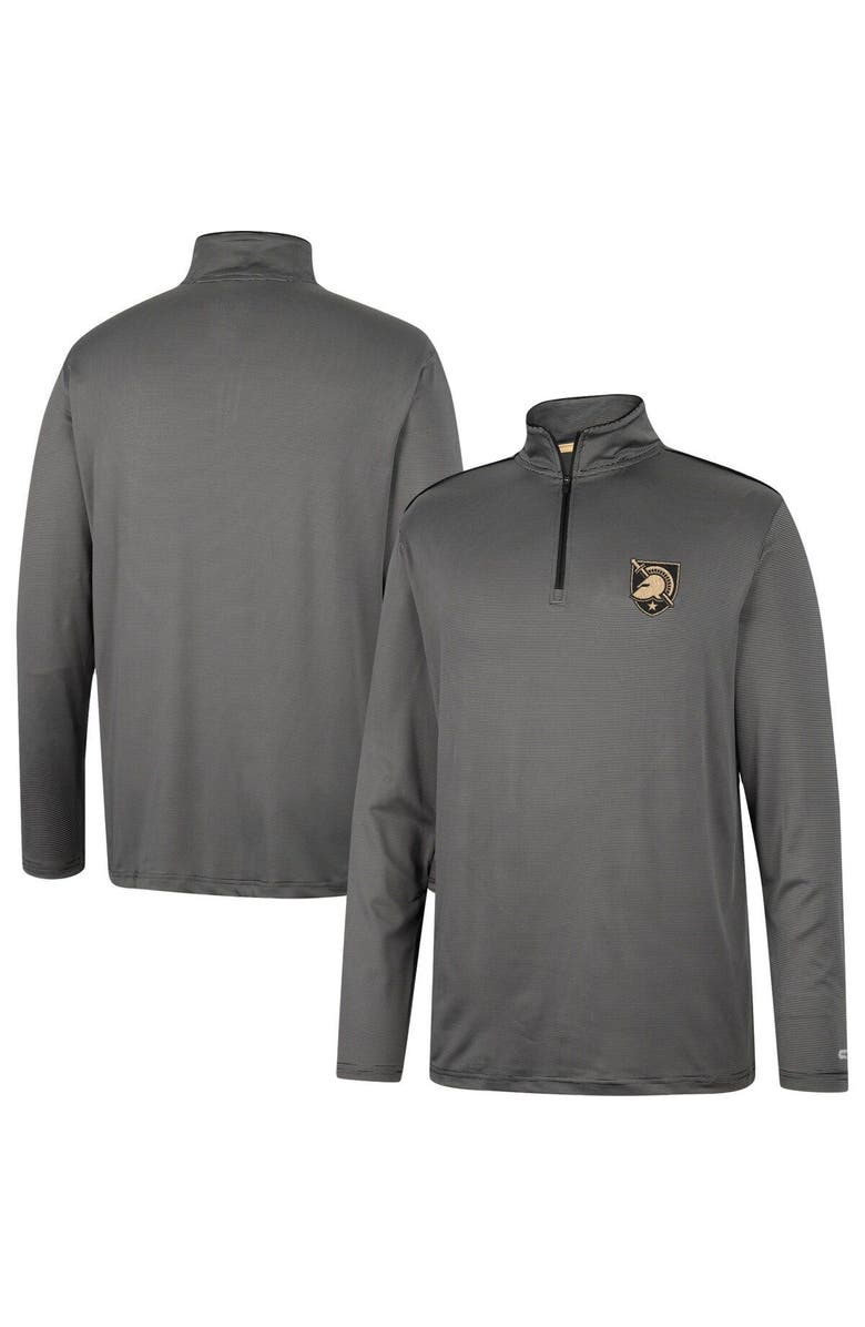 COLOSSEUM Men's Colosseum Charcoal Army Black Knights Logo Quarter-Zip Windshirt, Main, color, 