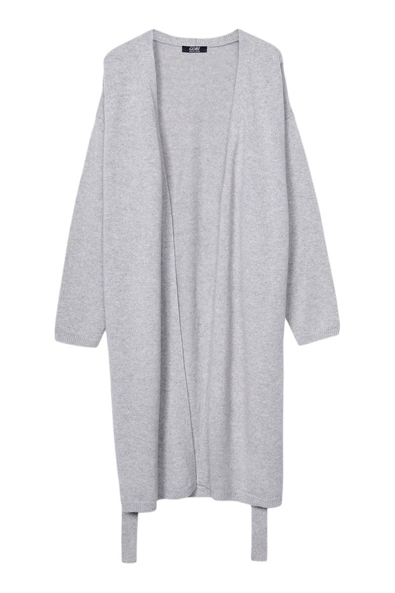 Long Maternity Cashmere Robe, Alternate, color, dawn blue