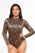 Popilush Shapewear Printed High-Waist Tummy-Control Bodysuit