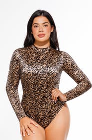 Popilush Shapewear Printed High-Waist Tummy-Control Bodysuit