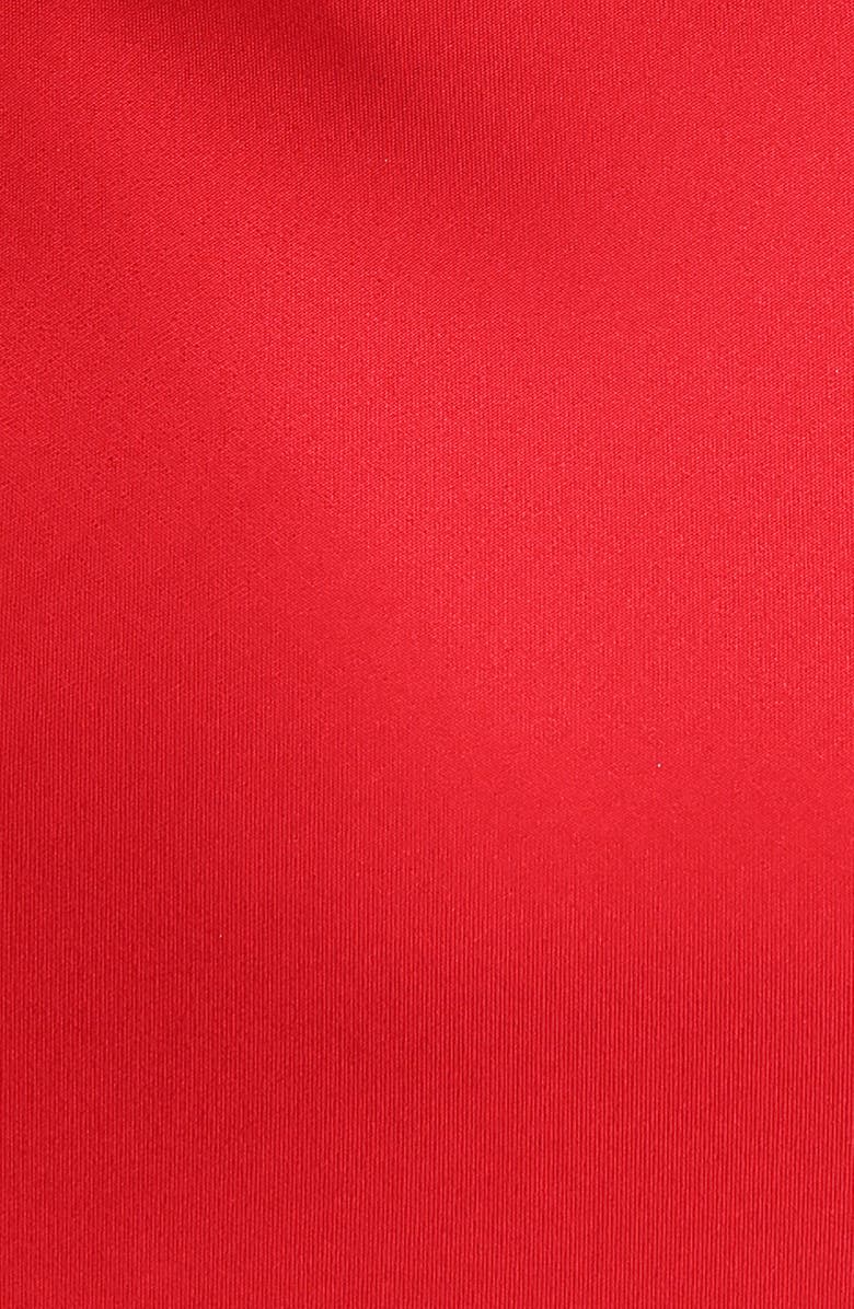 Petal & Pup Anabelle Mock Neck Satin Maxi Dress, Alternate, color, Red