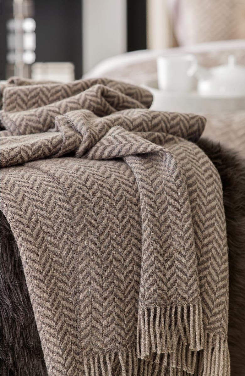 Togas Fortier throw, Alternate, color, Brown