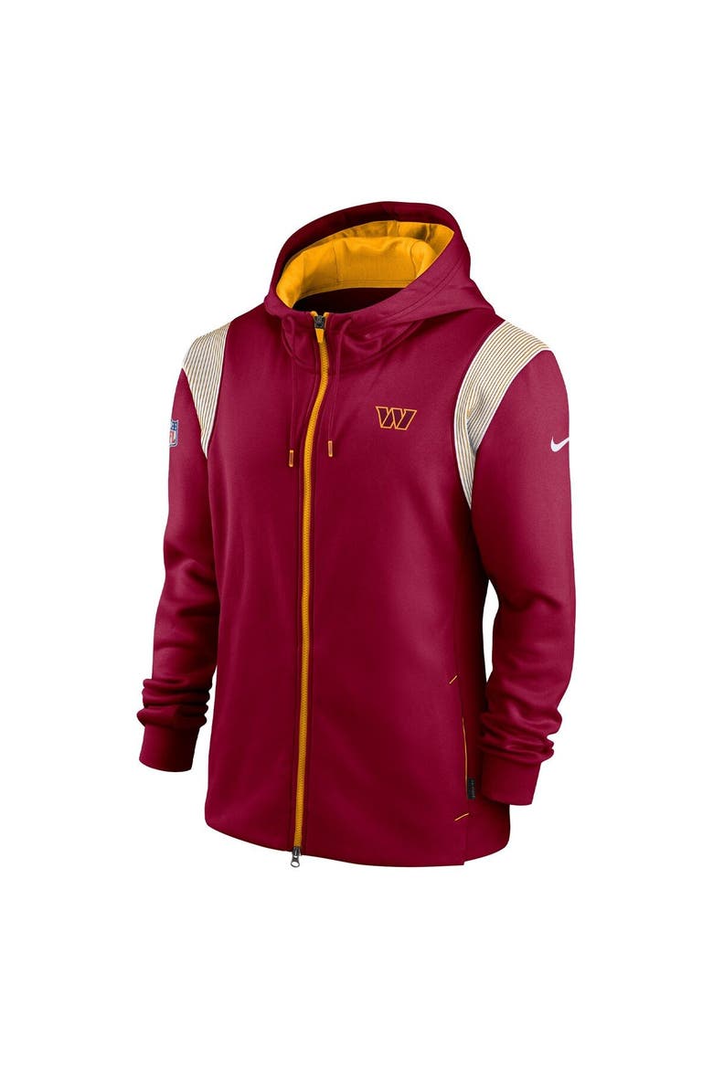 Men's Nike Burgundy Washington Commanders Performance Sideline Lockup Full-Zip Hoodie, Alternate, color, Burgundy