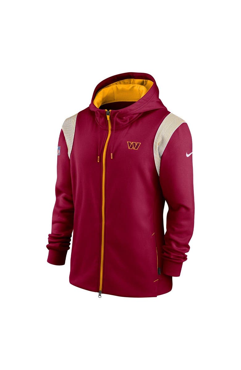 Nike Men's Nike Burgundy Washington Commanders Performance Sideline Lockup Full-Zip Hoodie, Alternate, color, Burgundy