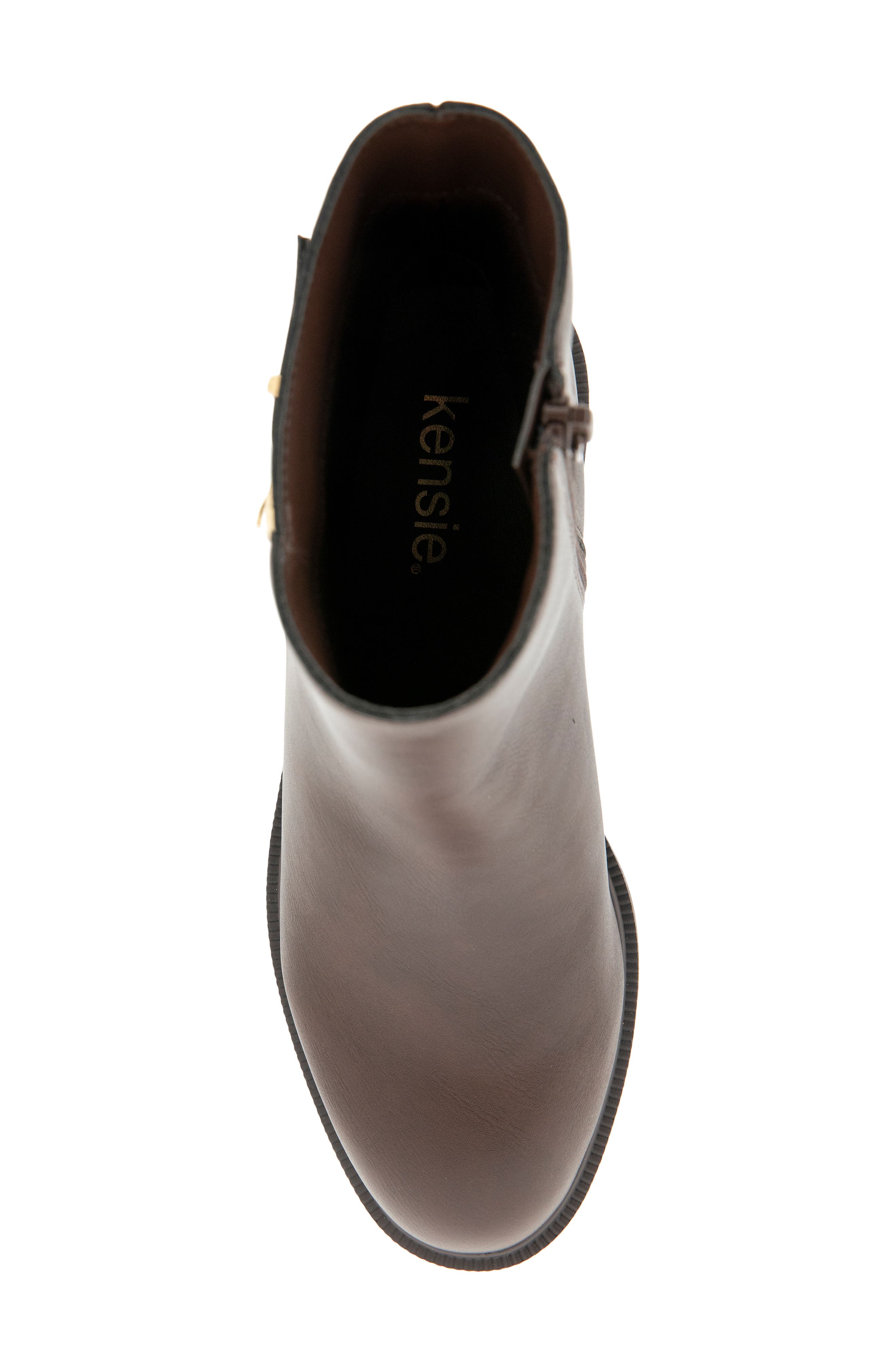 Leo 2 Faux Leather Bootie, Alternate, color, BROWN