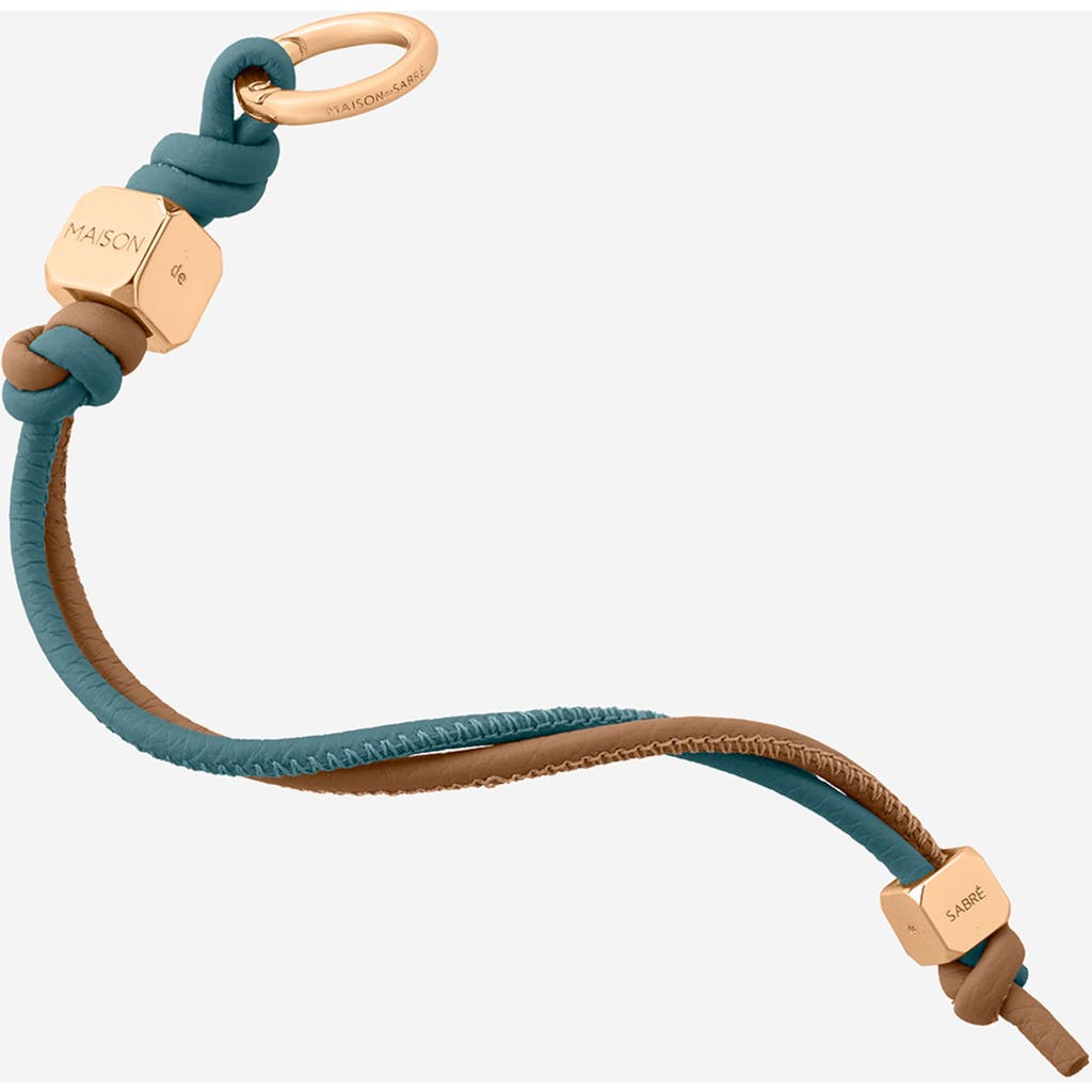 Maison De Sabre Maison De Sabré Leather Wristlet Charm In Bondi Sandstone