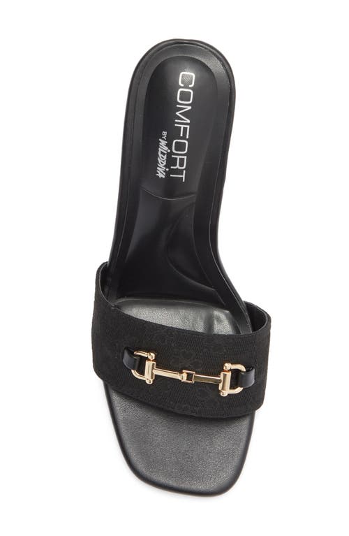 Wild Diva Lounge Viera Block Heel Bit Sandal In Black