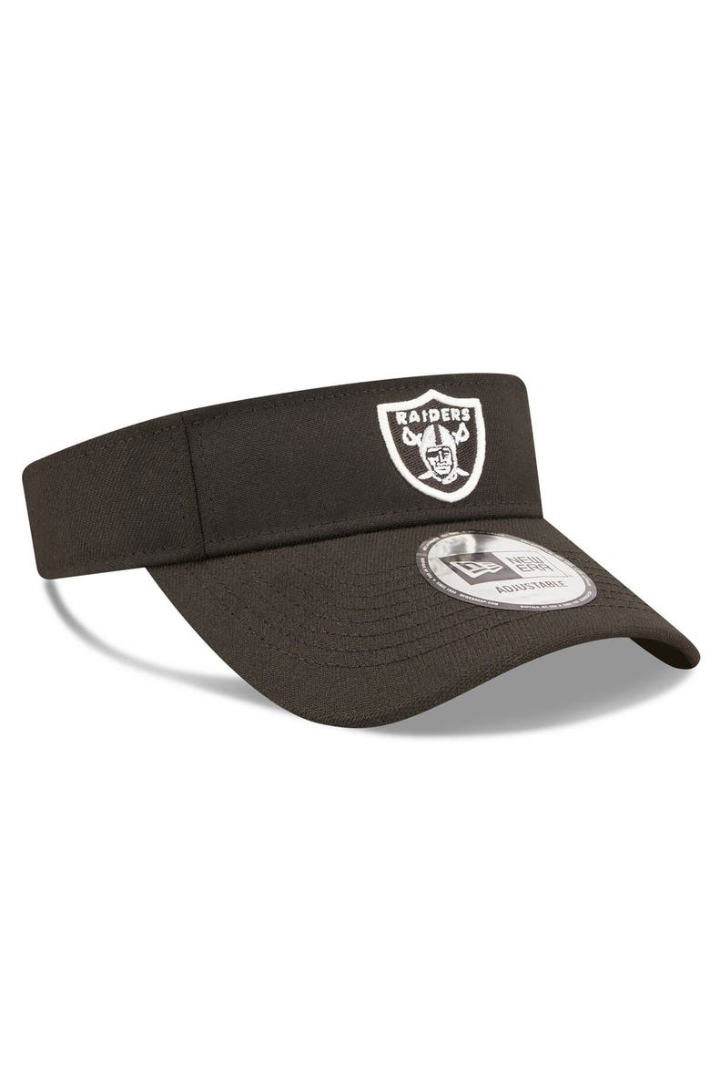 Men's New Era Black Las Vegas Raiders 2022 Sideline Historic Adjustable Visor, Main, color, Black