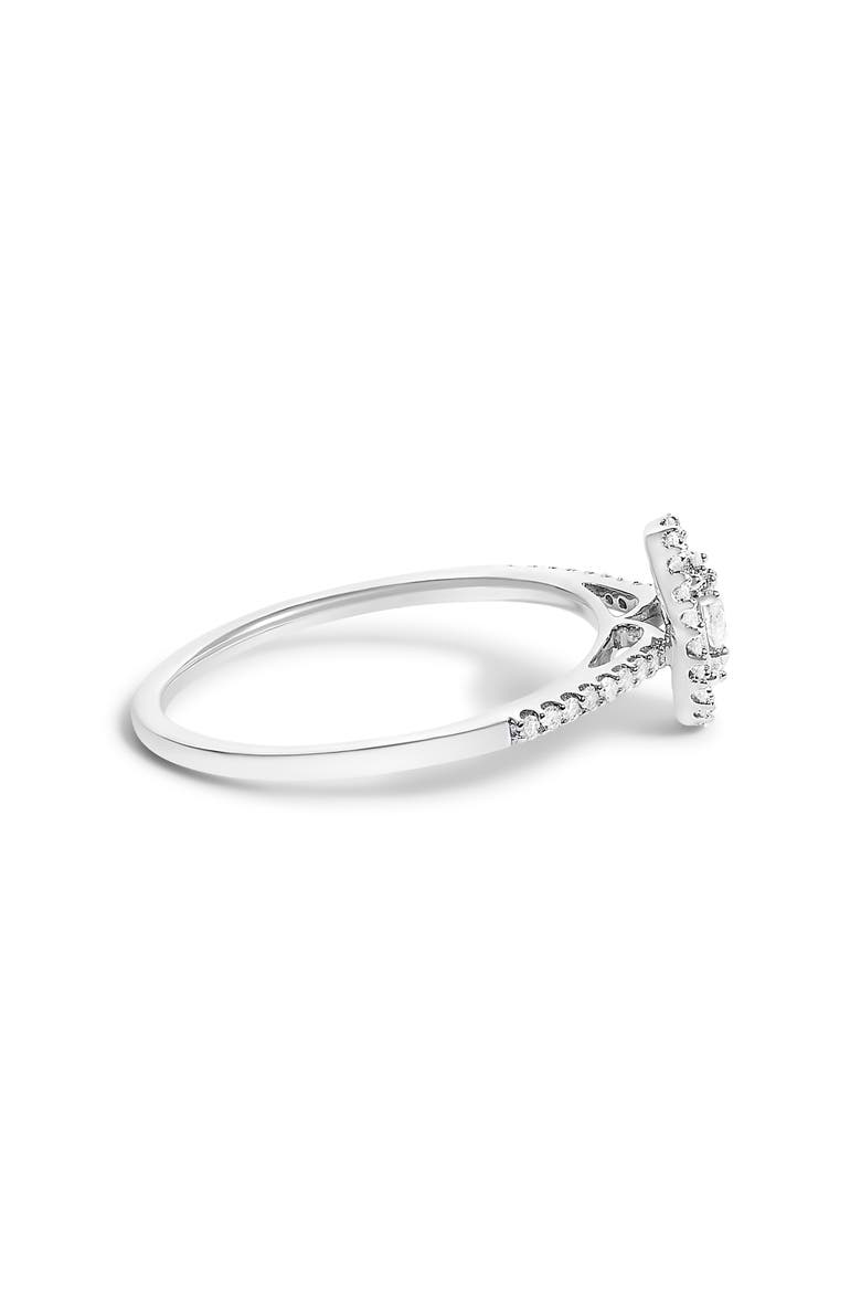 14K White Gold 1/5 Cttw Diamond With Halo Engagement Ring, Alternate, color, White