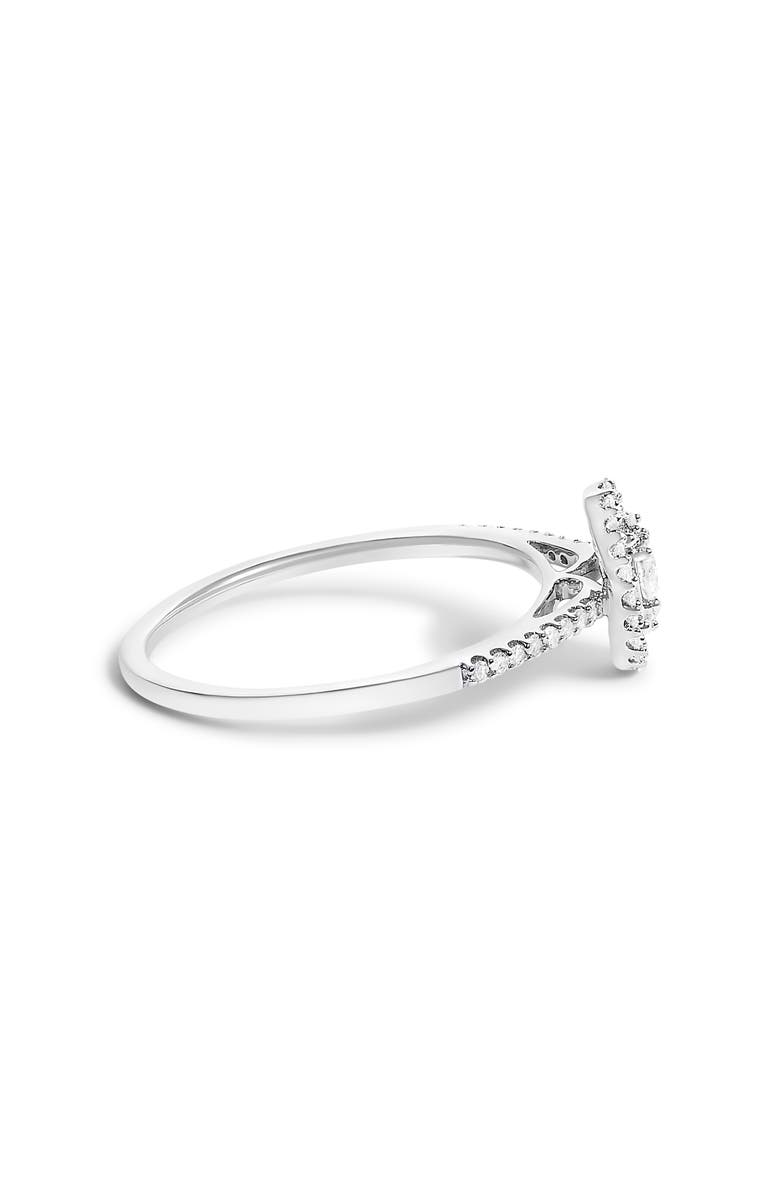Haus of Brilliance 14K White Gold 1/5 Cttw Diamond With Halo Engagement Ring, Alternate, color, White