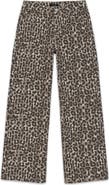 Joe's Jeans Kids' Mia Wide Leg Leopard Print Jeans