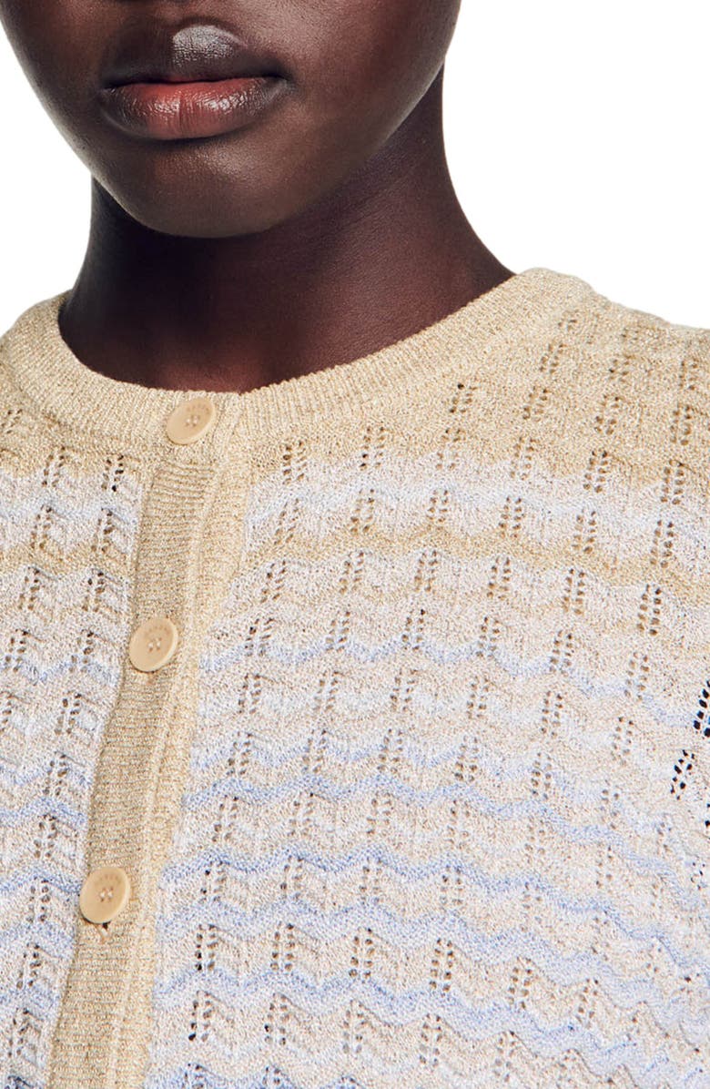 SANDRO Zadine Ombré Cardigan, Alternate, color, 