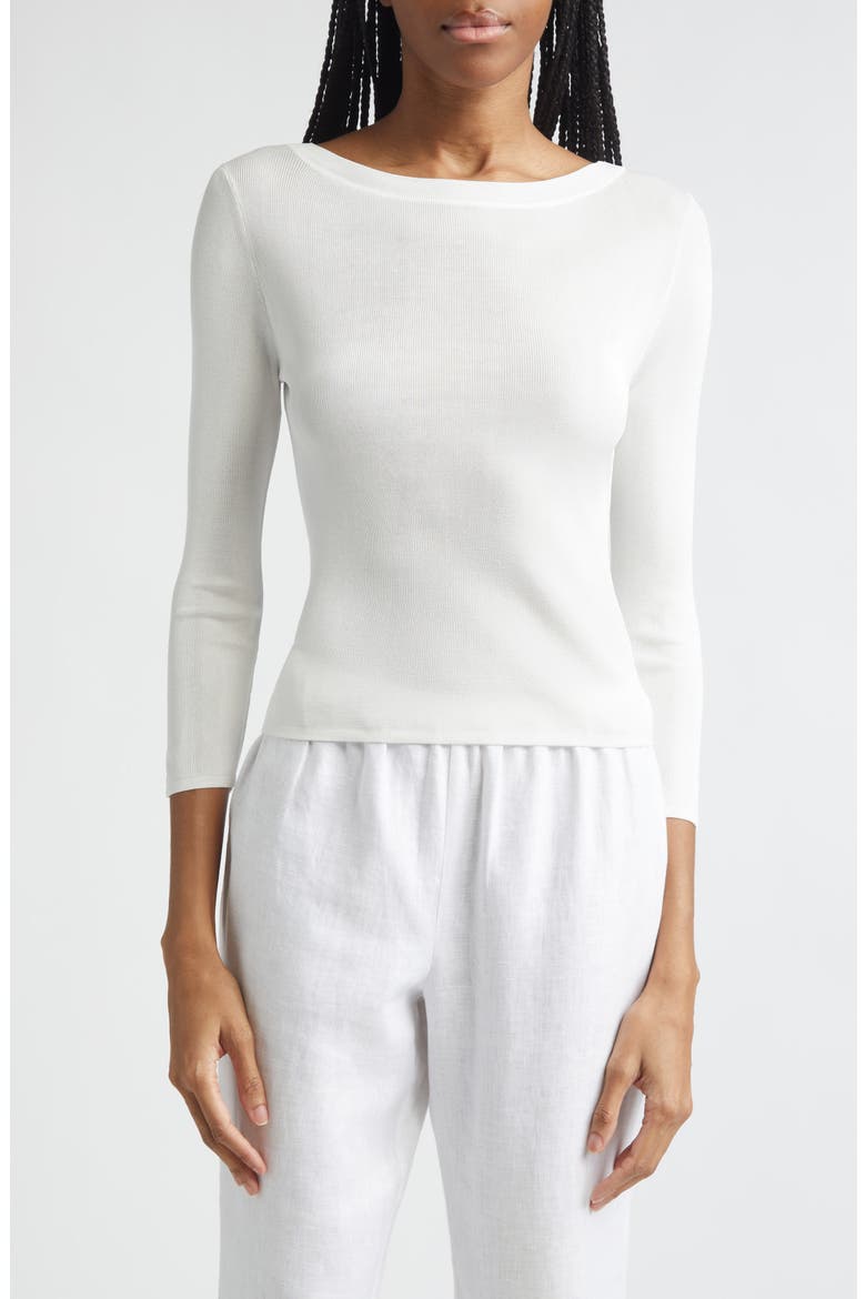 Aimee Knit Boat Neck Top, Main, color, IVORY