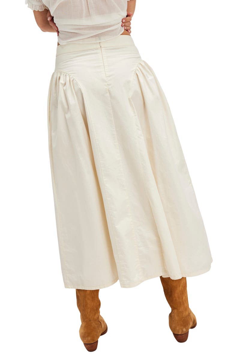 Free People Katia Cotton Poplin Maxi Skirt, Alternate, color, Tea