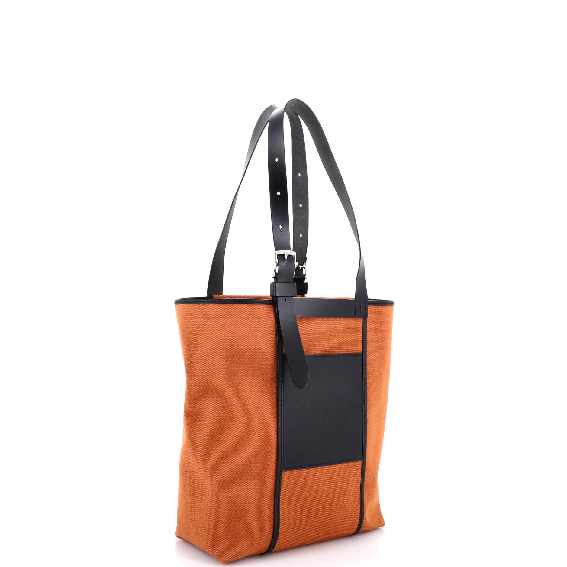 Pre-Owned Hermes Etriviere Pocket Tote Toile and Leather 27, Alternate, color, Cuivre