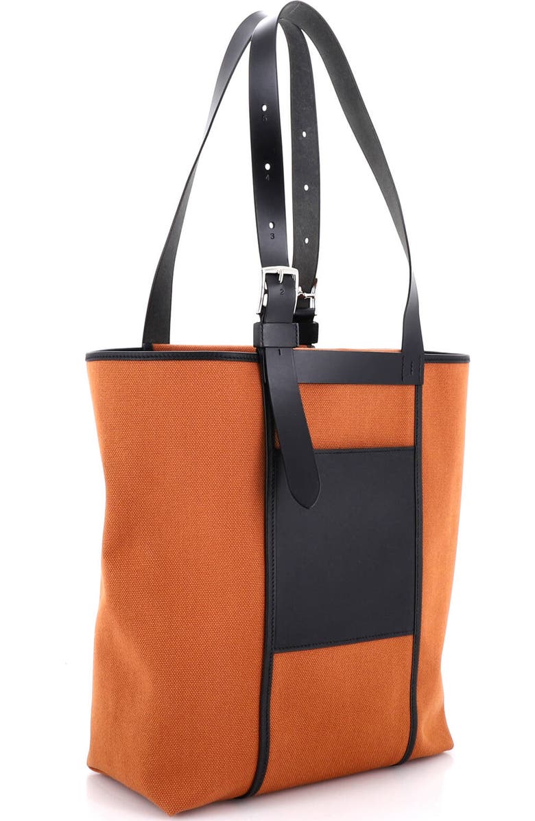 Pre-Owned Hermes Etriviere Pocket Tote Toile and Leather 27, Alternate, color, Cuivre