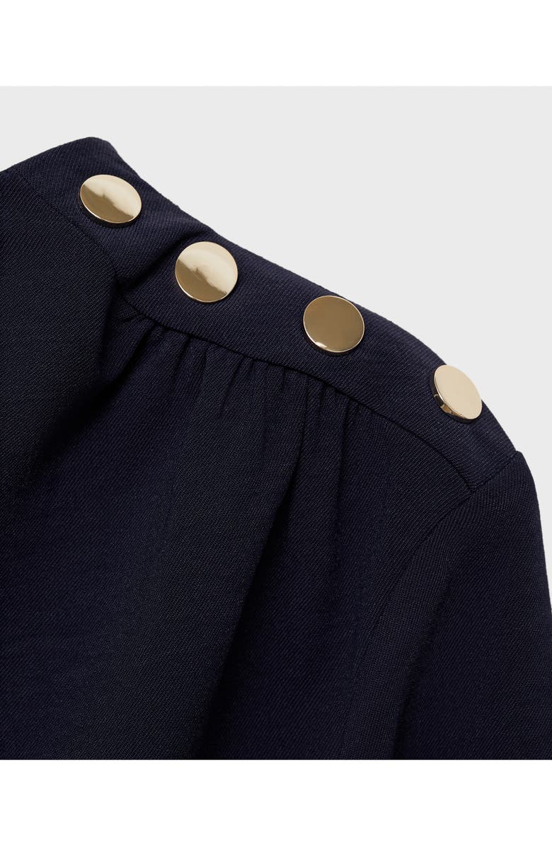 MANGO Asymmetric Long Sleeve Dress, Alternate, color, 