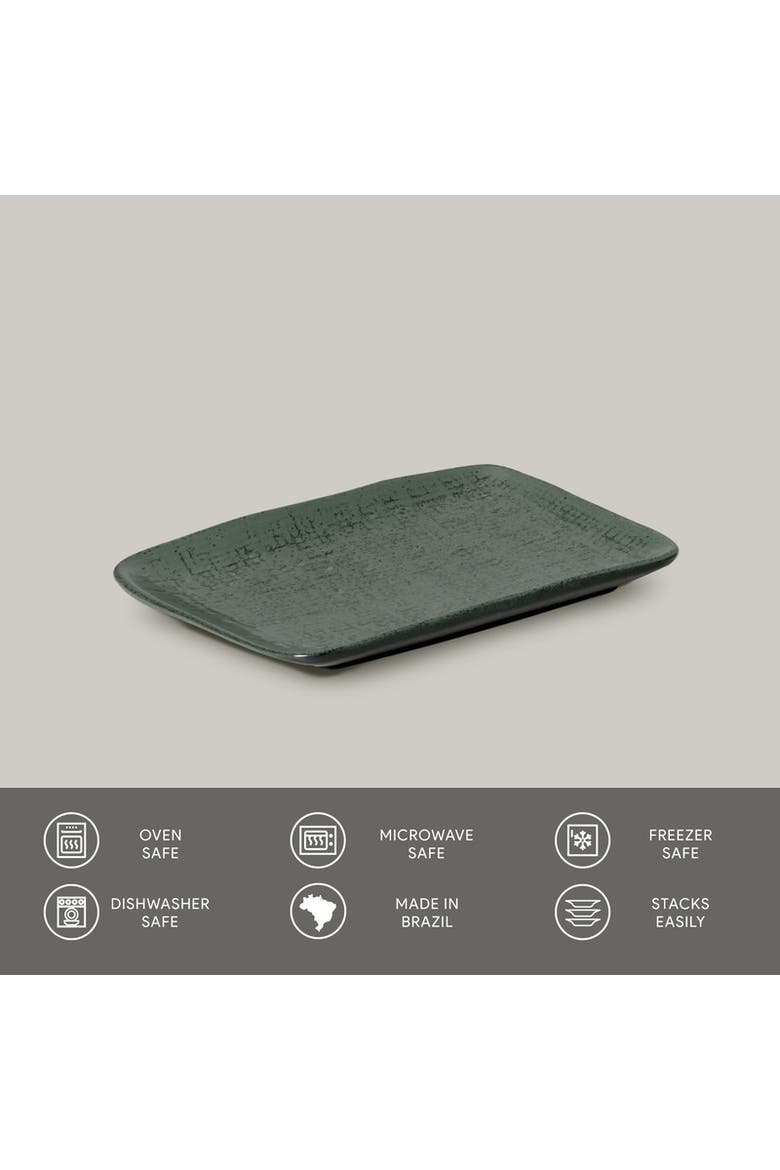 Rectangular Platter Juta Set of 4, Alternate, color, Greenery