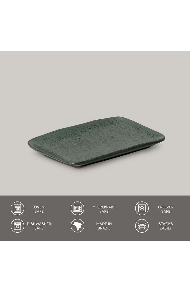 Porto Brasil Rectangular Platter Juta Set of 4, Alternate, color, Greenery