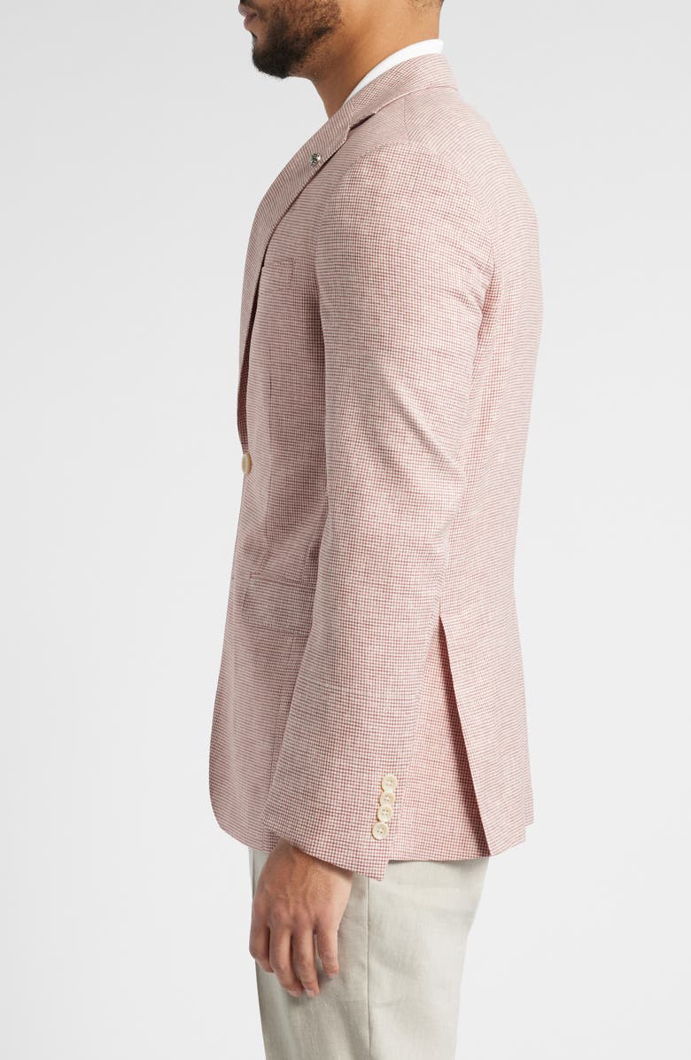 Jack Victor Midland Houndstooth Super 120s Wool Sport Coat, Alternate, color, Salmon