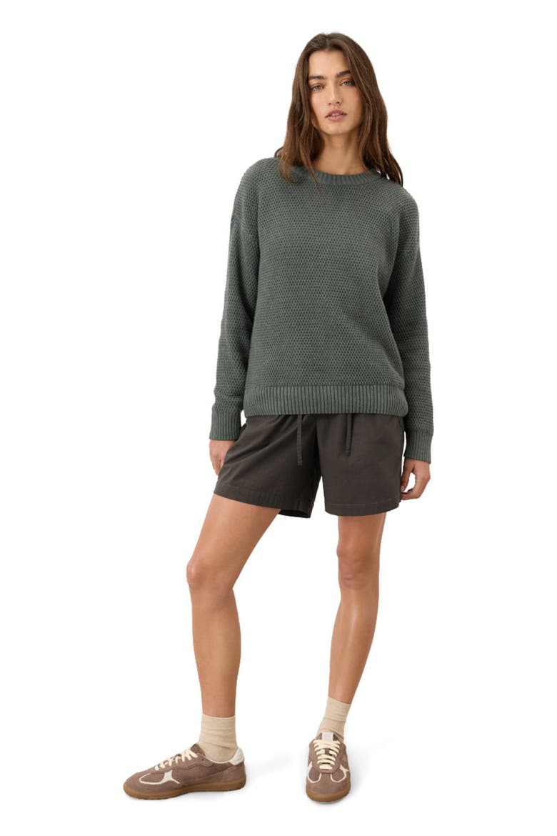 Organic Cotton Shoreline Pullover Sweater, Main, color, Castor Green Heather