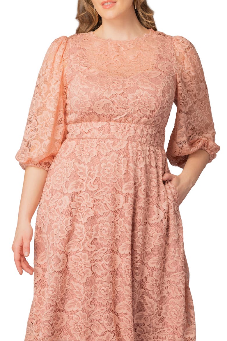 Hepburn Lace Cocktail Dress, Alternate, color, BLUSH PINK
