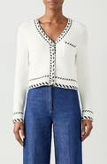 LK Bennett River Boxy Cotton Blend Cardigan