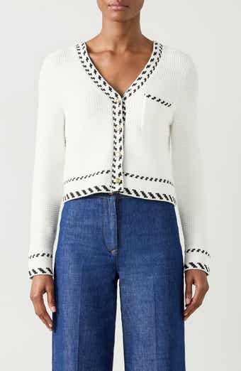 River Boxy Cotton Blend Cardigan