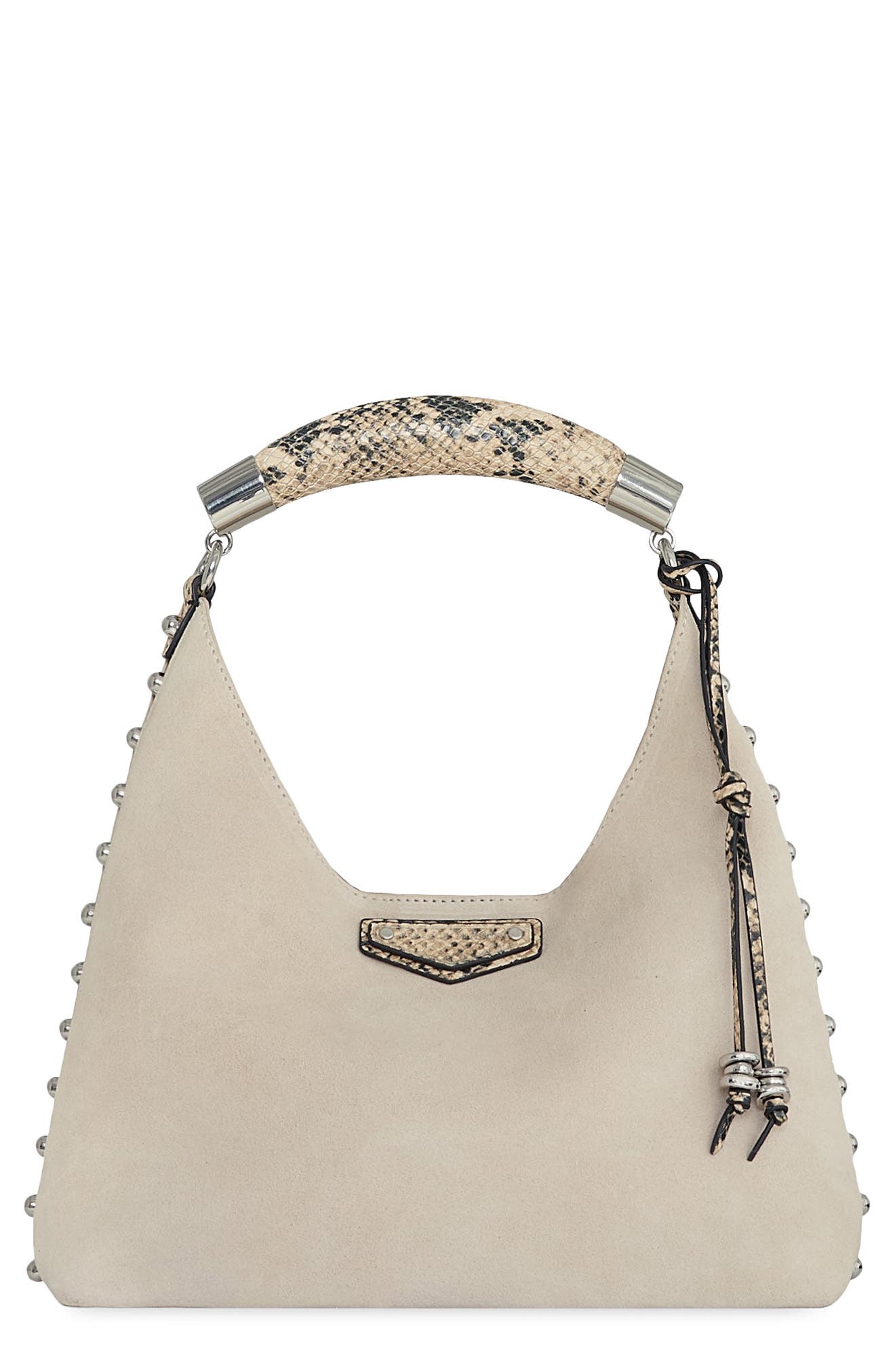 Rebecca Minkoff Nolita Leather Top Handle Tote, Main, color, Ivory