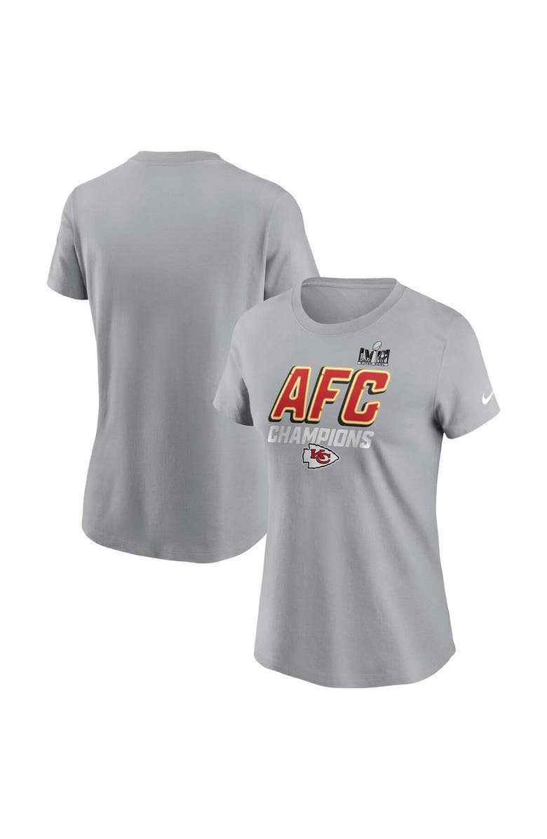 Nike Women's Nike  Gray Kansas City Chiefs 2023 AFC Champions Iconic T-Shirt, Main, color, 