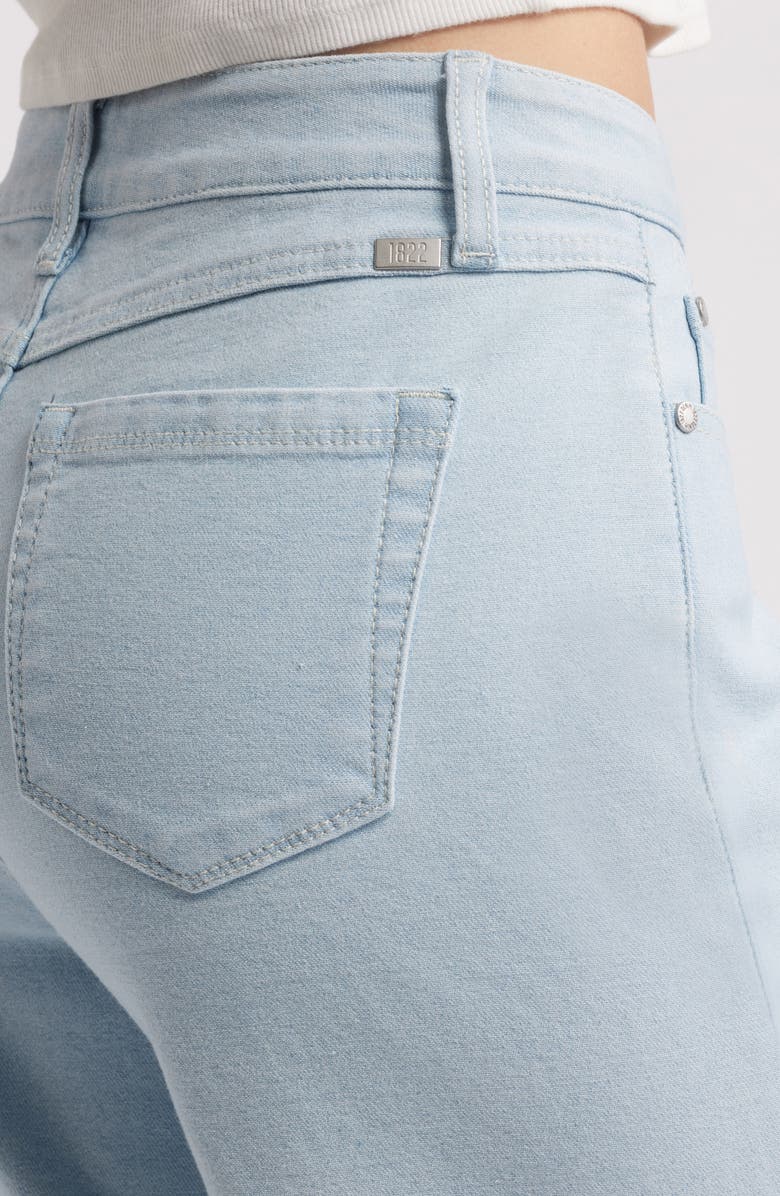 1822 Denim Raw Hem Mid Rise Wide Leg Jeans, Alternate, color, 