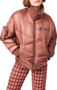 BERNIE Abstract Quilted Short Puffer Jacket