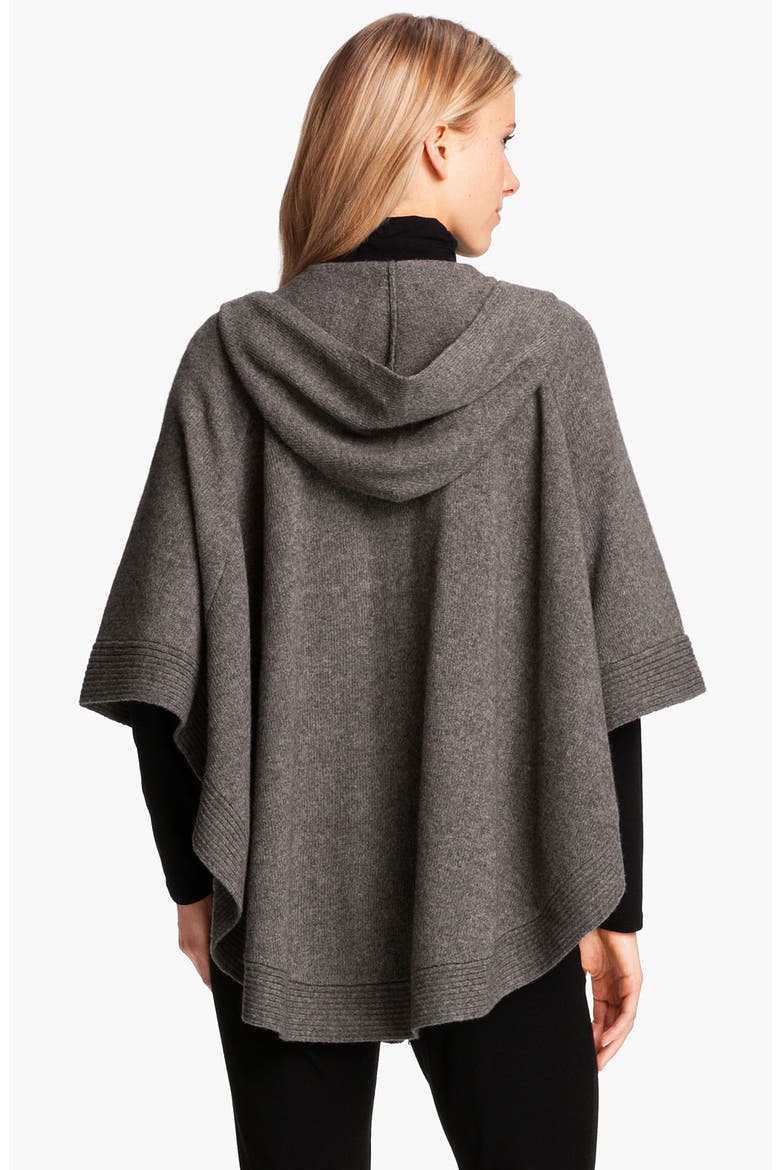 Yak & Wool Hooded Poncho, Alternate, color, ASH