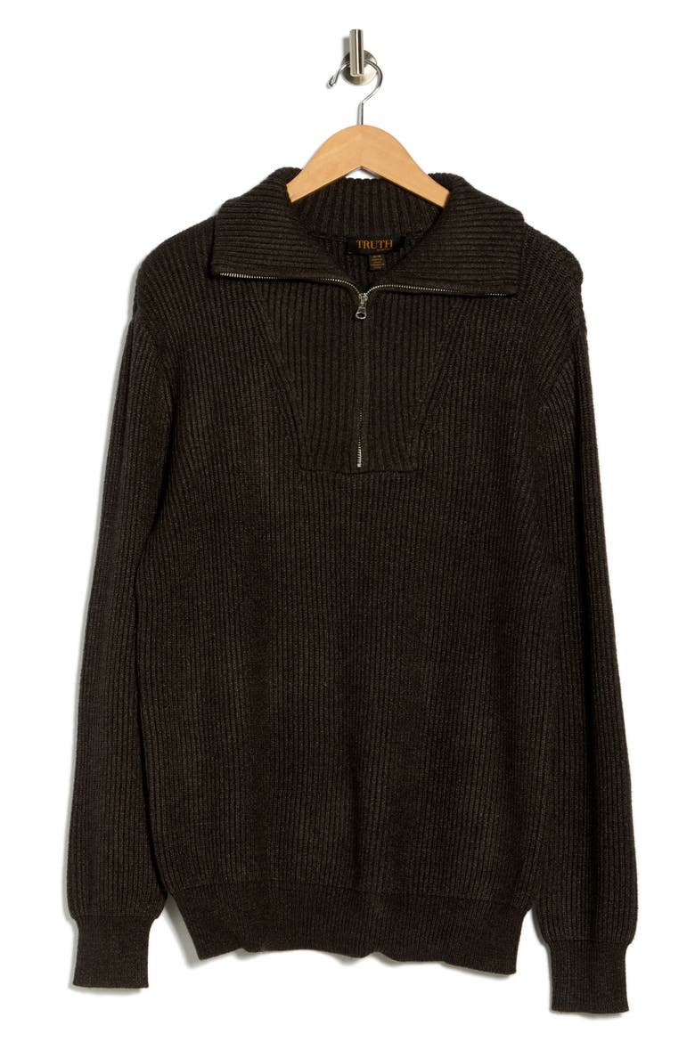 Quarter Zip Pullover, Alternate, color, CARBON HEATHER