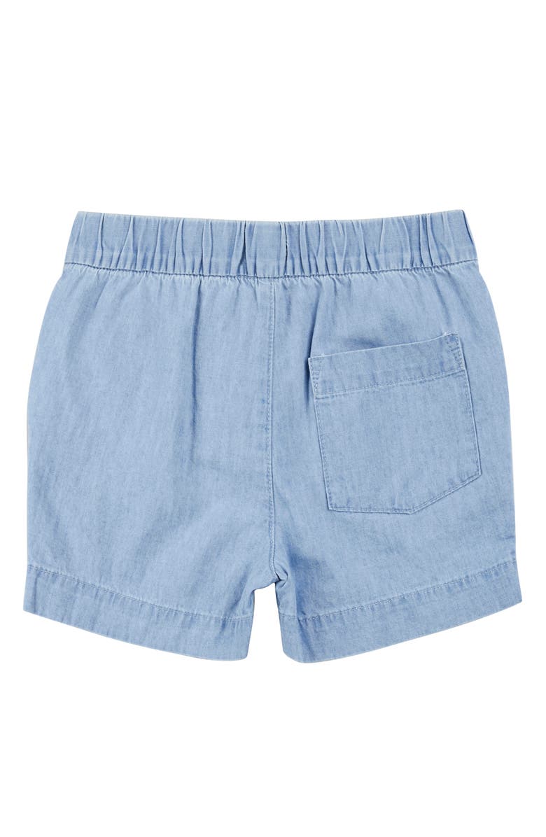MILES THE LABEL Kids' Sky Organic Cotton Chambray Shorts, Alternate, color, Light Blue Denim