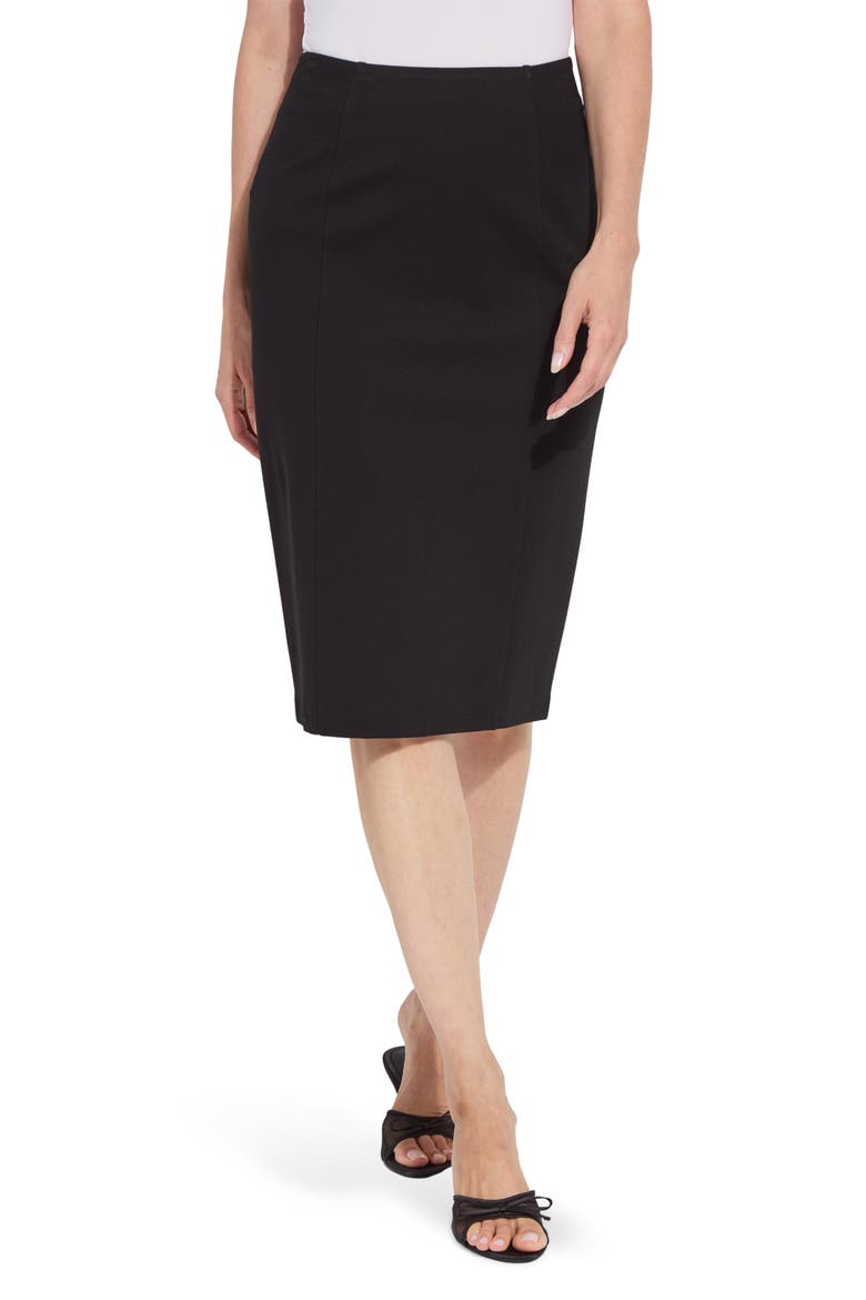 'Lyssentials The Perfect Pencil Skirt, Main, color, BLACK