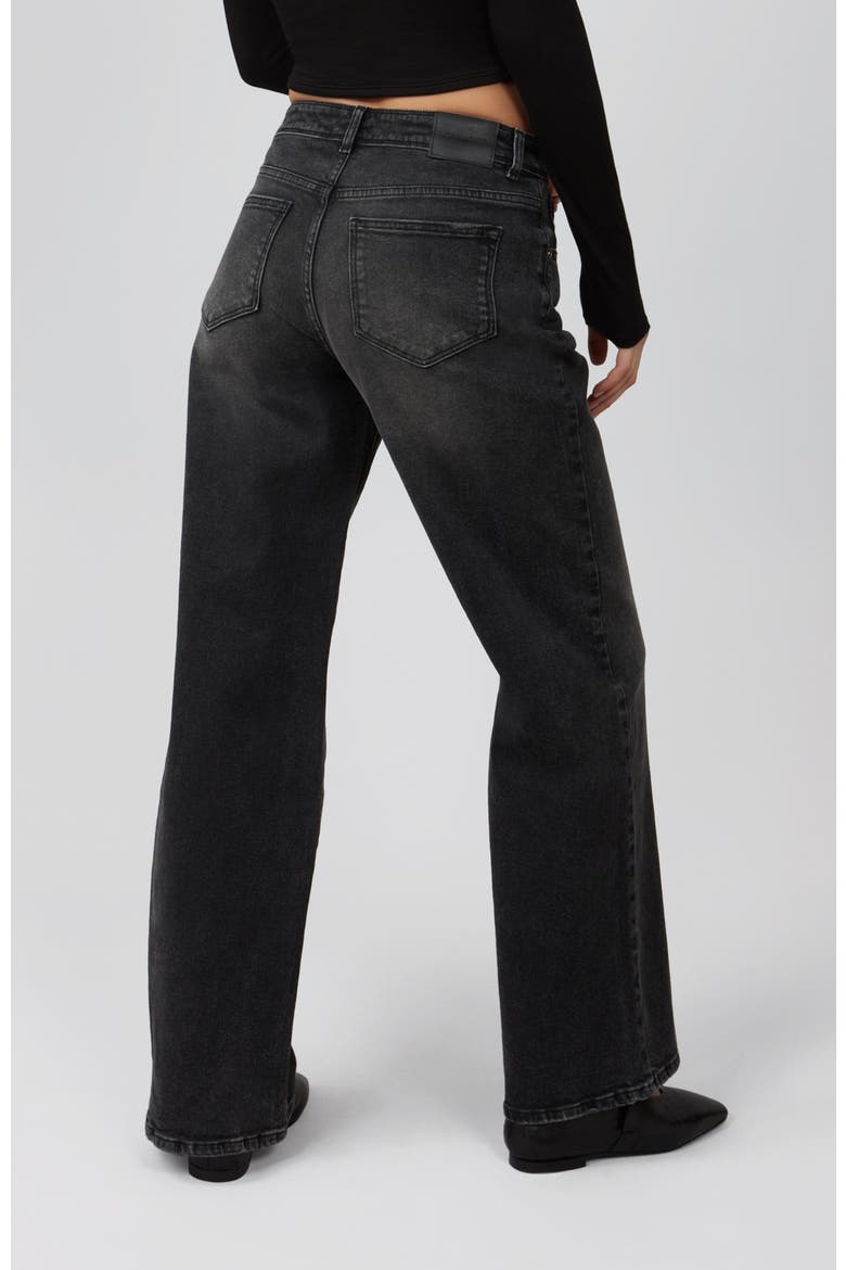 Nova High Rise Wide Leg Jeans, Alternate, color, Black Ash