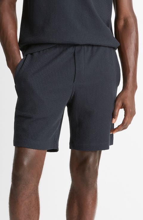 Stretch Cotton Seersucker Shorts