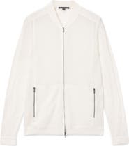 John Varvatos Wirths Organic Cotton Mesh Sweater Jacket