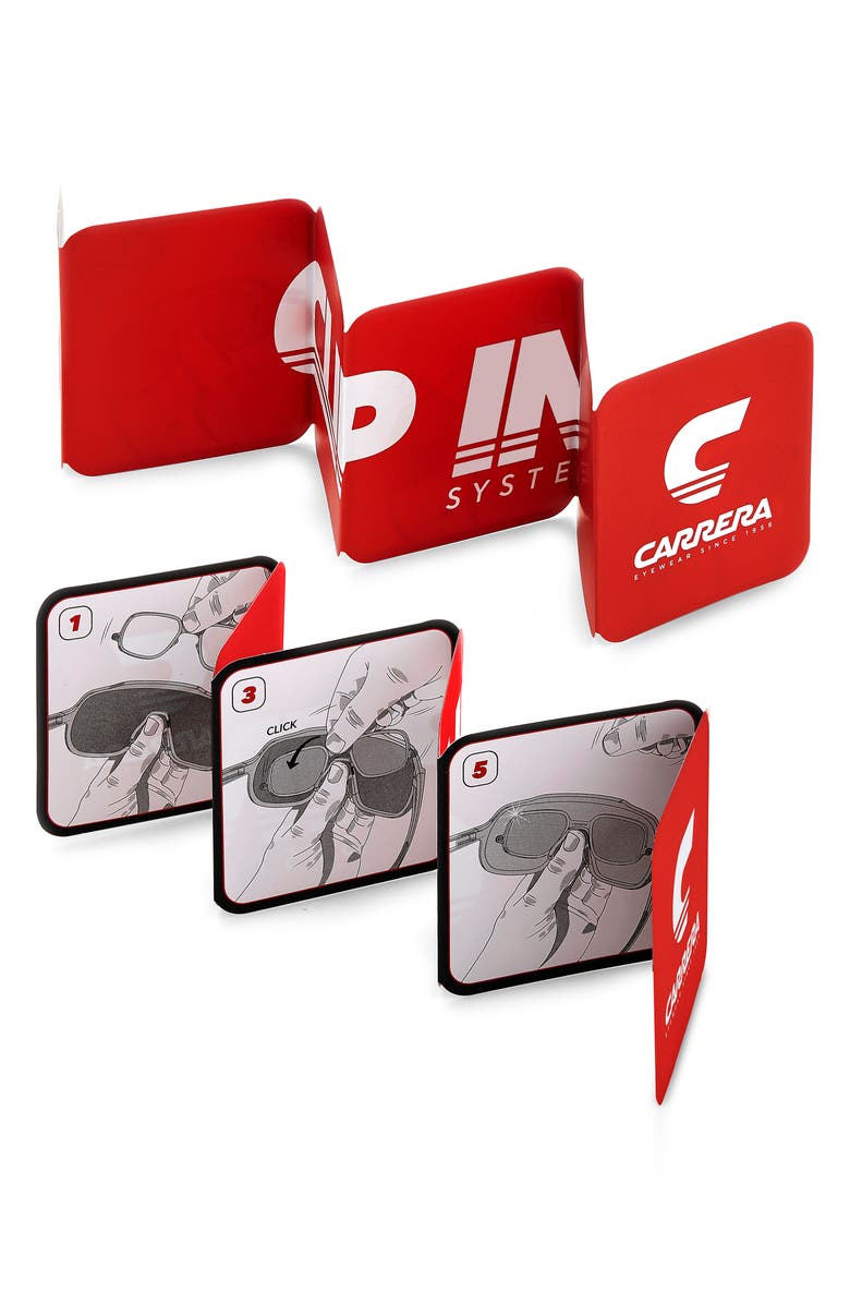 Carrera Eyewear C Sport 99mm Mask Shield Sunglasses, Alternate, color, Matte Black Gold/ Grey