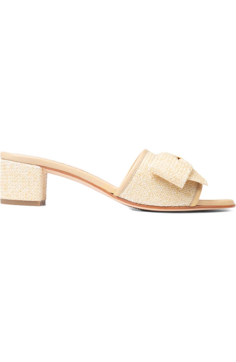 patricia green Raffia Bow Block Heel Slide Sandal, Alternate, color,