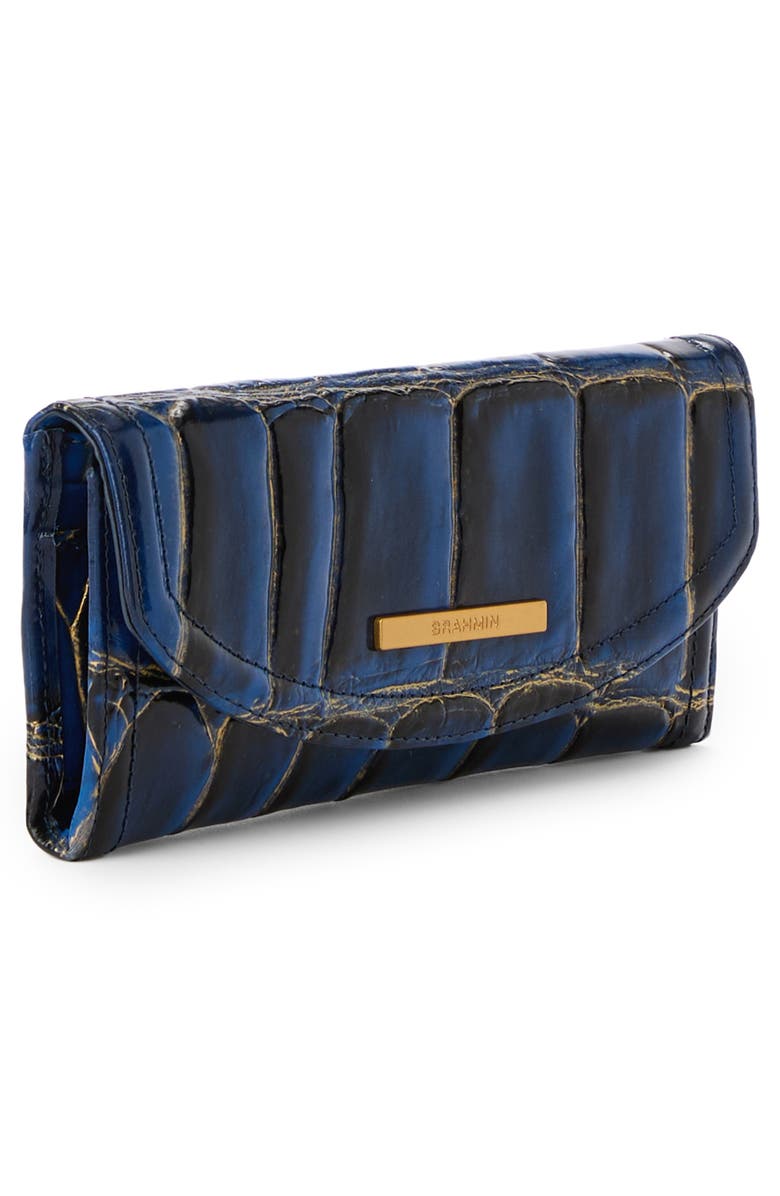 Brahmin Veronica Embossed Leather Wallet, Alternate, color, 