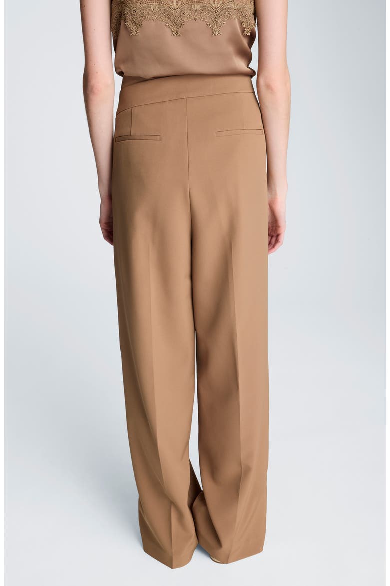 Pleated Mid Rise Wide Leg Pants, Alternate, color, MESQUITE