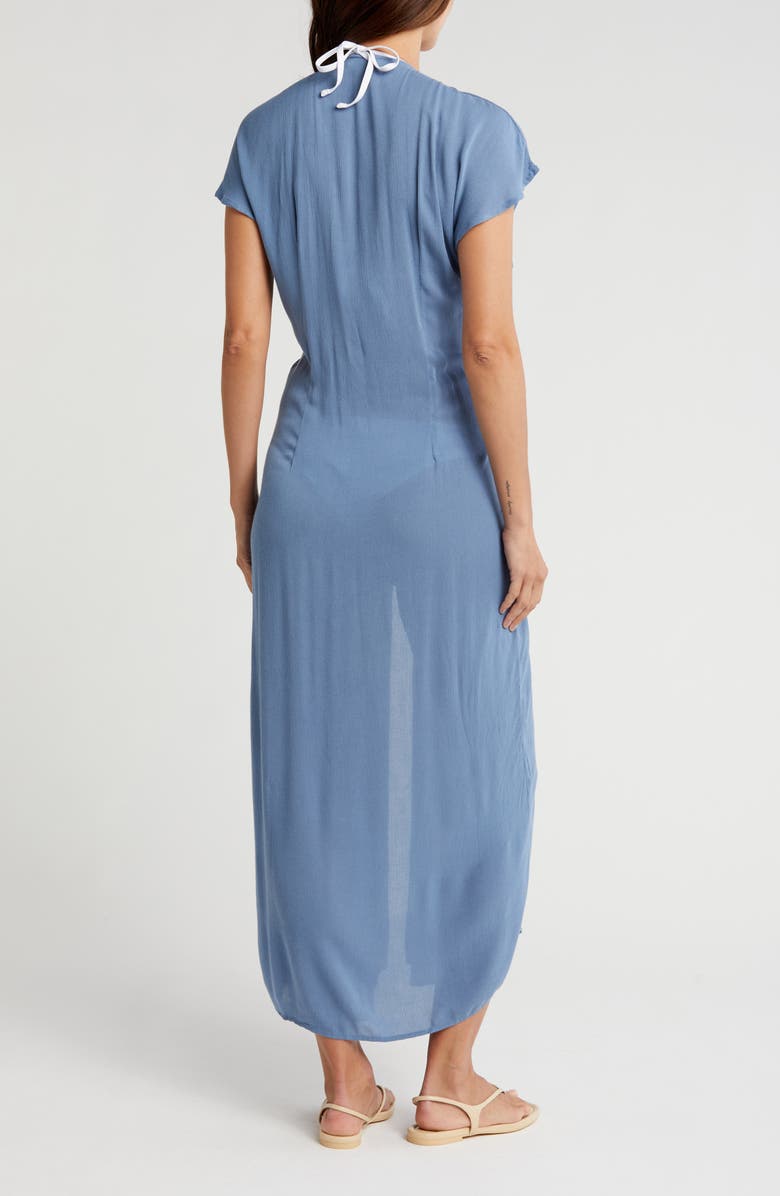 Elan Tie Front Maxi Cover-Up Dress, Alternate, color, 