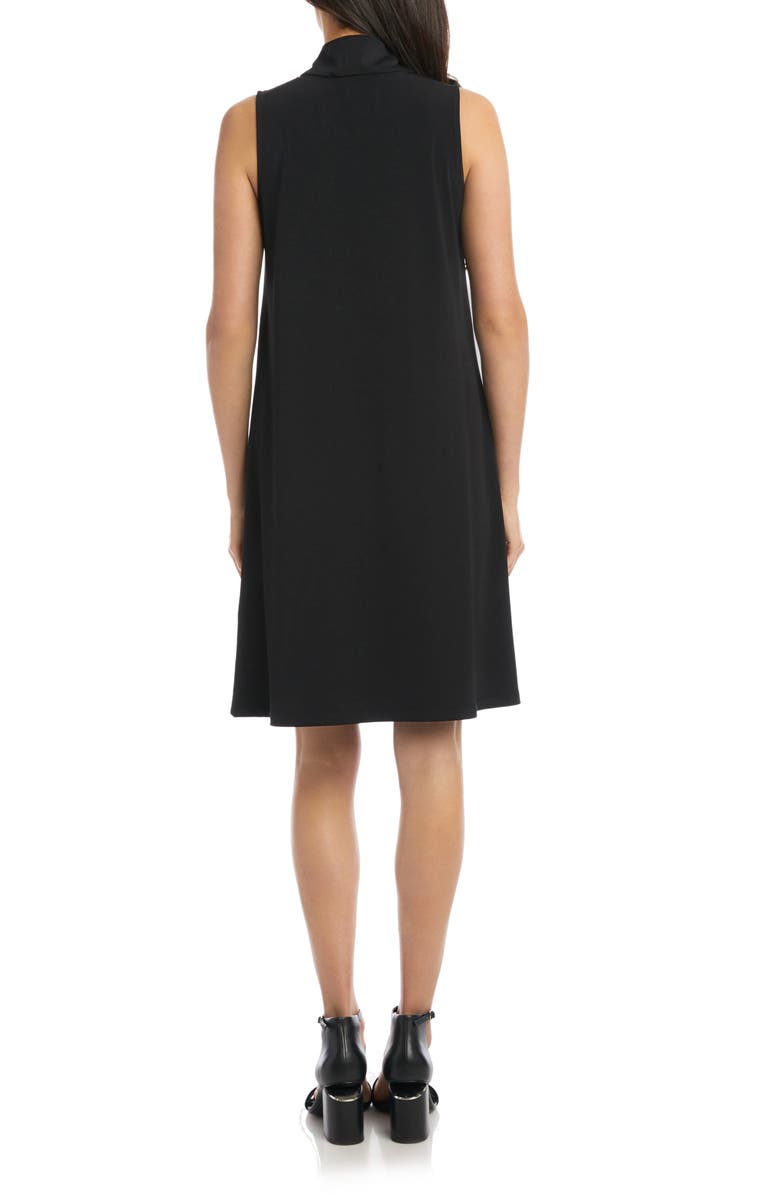 Karen Kane Travel Half Zip Shift Dress, Alternate, color, Black