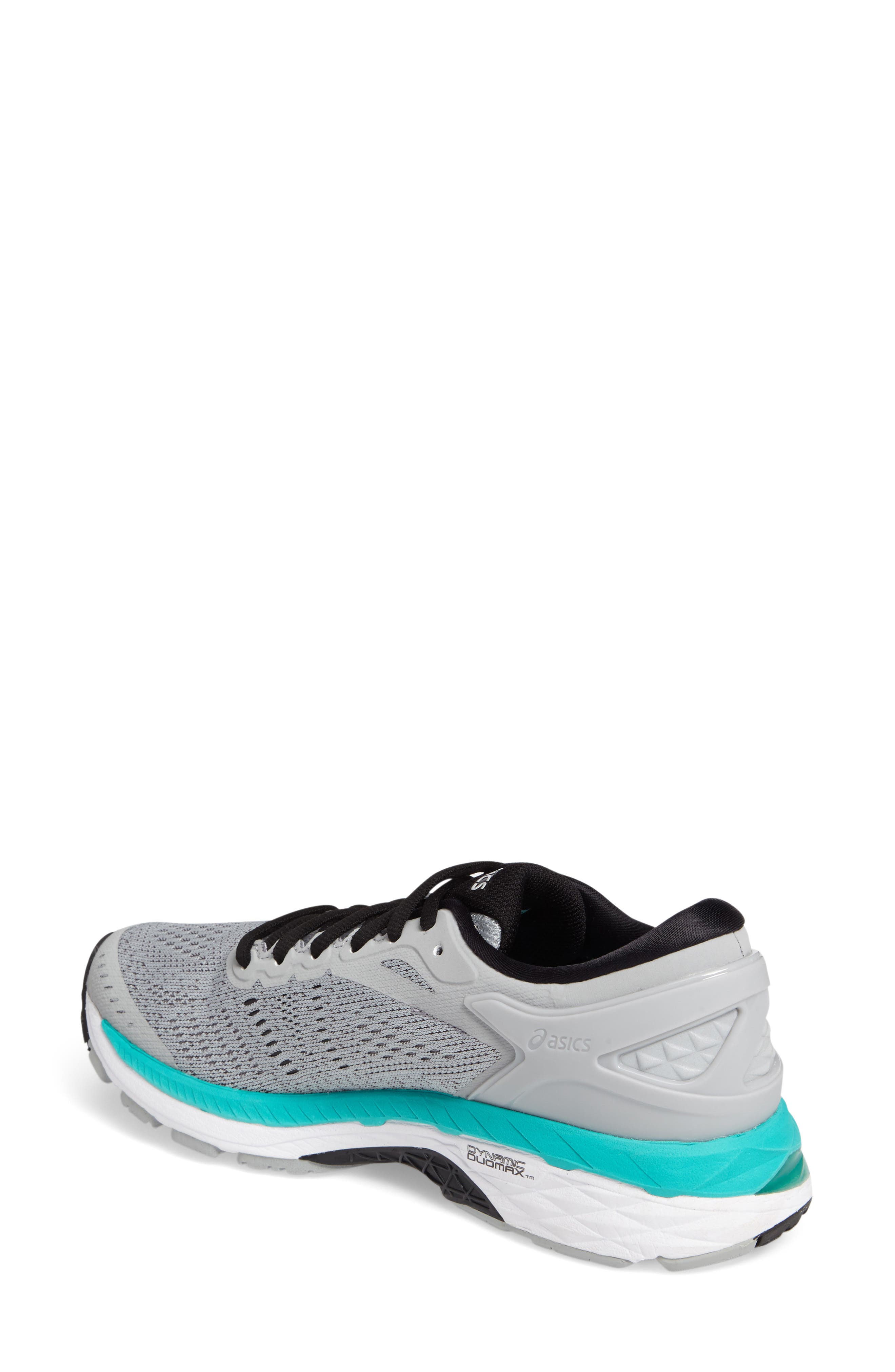 GEL-KAYANO® 24 Running Shoe, Alternate, color, MID GREY/ BLACK/ ATLANTIS
