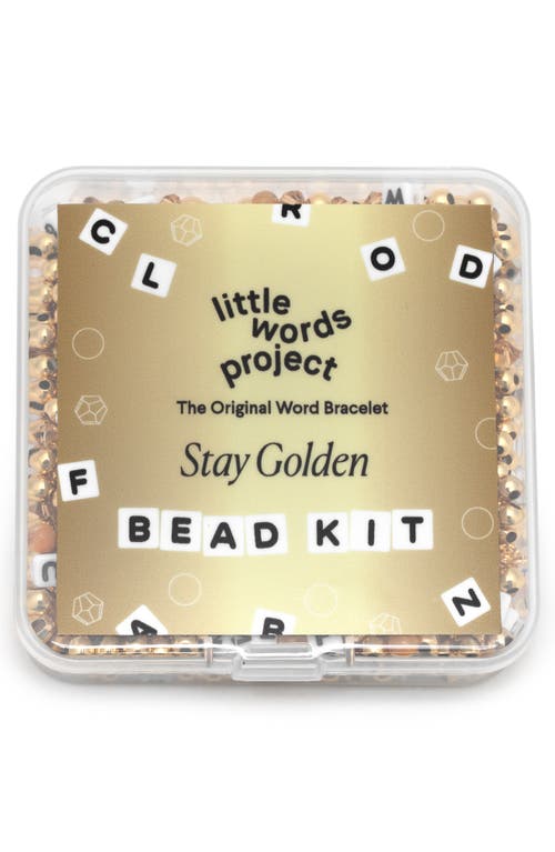 Little Words Project Stay Golden Bead Kit In White